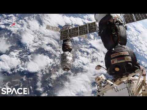 Pirs docking compartment departs space station in stunning time-lapse