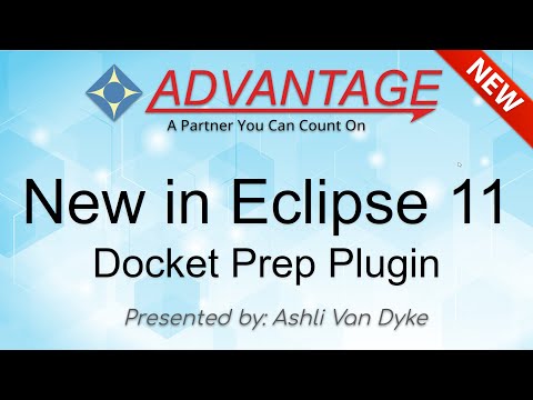 New in Eclipse 11: Docket Prep Plugin