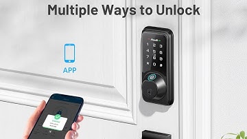Smart Door Lock Set for Front Door, Zowill 7-in-1 Fingerprint Deadbolt with App Control