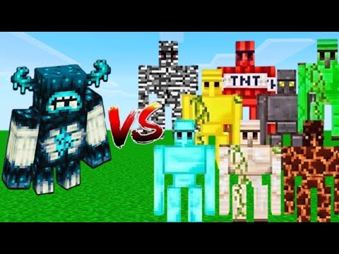 Warden vs Extra GOLEM Army | Minecraft Mob Battle 1.21