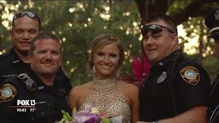 Officers escort fallen colleague's daughter to prom