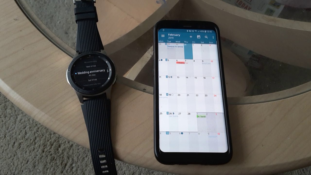 Phone calendar to Galaxy watch calendar not syncing (quick fix) YouTube