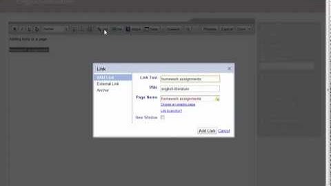 Wikispaces Private Label: Linking