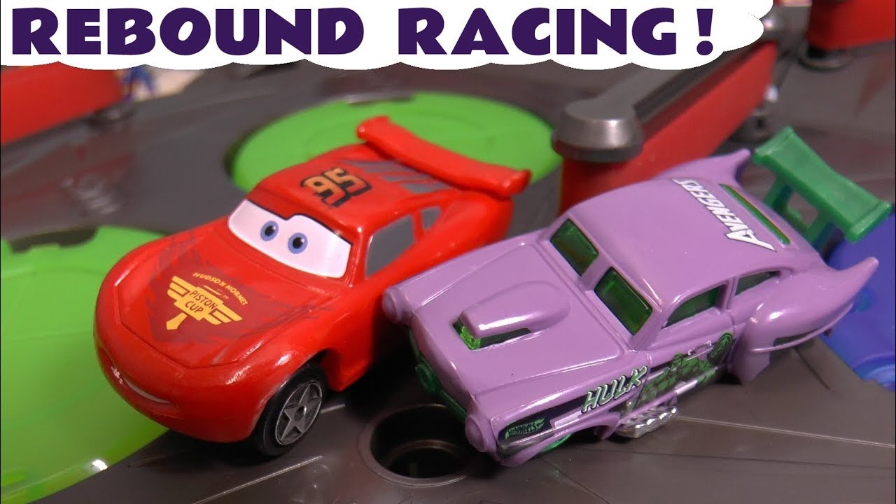 McQueen Racing Against Toy Cars - Rebound Racing