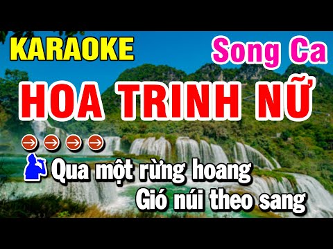 Karaoke Hoa Trinh Nữ Nhạc Sống Song Ca | Huỳnh Lê