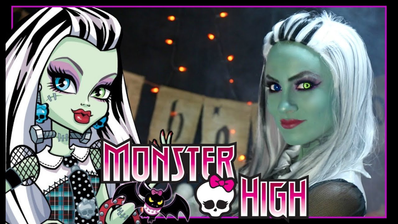 Monster Highs Frankie Stein Halloween Makeup Tutorial Angela