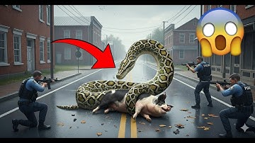 Courageous Rescue Team Fights Giant Python to Save Innocent Pig 🐍