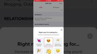 How to set up Relationship Goals in Tinder? New feature! screenshot 5