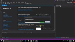 How to create new project in Visual Studio 2015