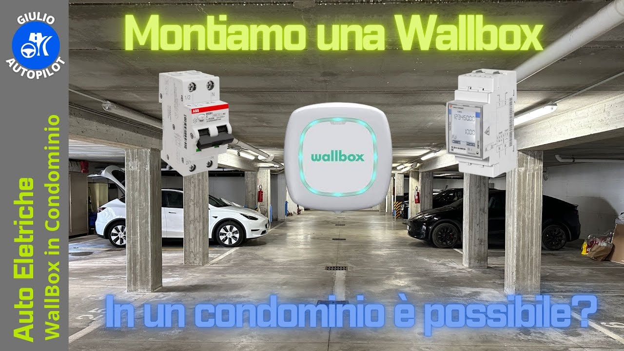 Montiamo una Colonnina WALLBOX in Condominio per caricare l'auto elettrica.