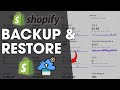 How To Backup &amp; Restore Shopify Store (Step By Step)
