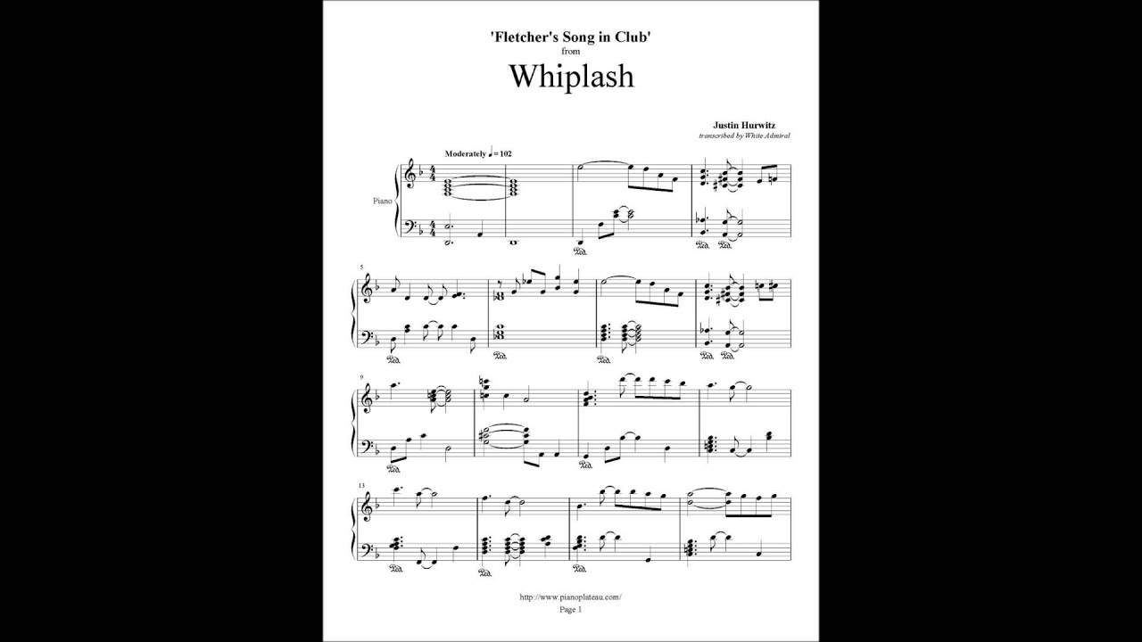 Whiplash Piano Cover - Fletcher's Song In Club - Justin Hurwitz - YouTube