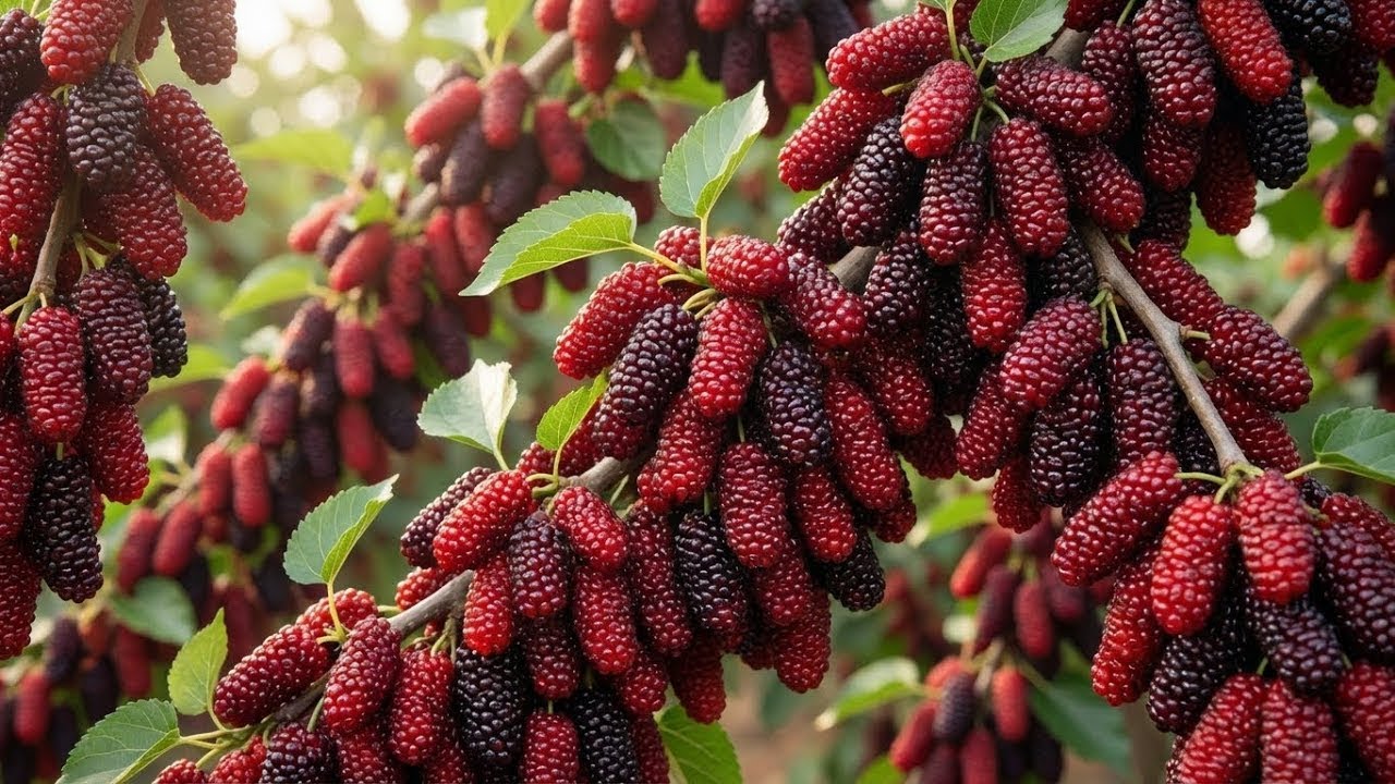 Satisfying MULBERRY Harvest ASMR: From Cutting to Juicy Black | Rust Revival