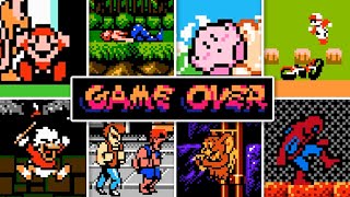 20 NES Games Death Animations & Game Over Screens