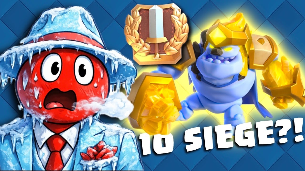 SCHAFFE ICH DIE 10 SIEGE MIT DEM NEUEN HERO ICE GOLEM?! - Clash Royale Challenge