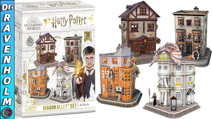 Harry Potter Diagon Alley 4 in 1 3D Puzzle Set 7585 Lets Build