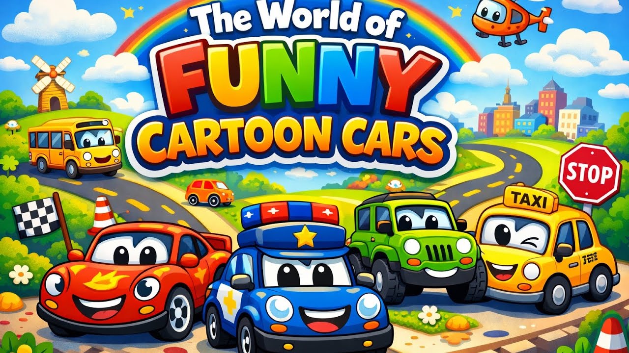 The world of fun cartoon cars #FunnyCartoonCars , #ToyCars, # ...