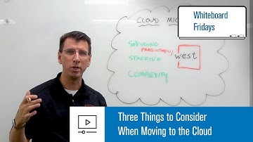 Whiteboard Fridays: Three Things to Consider when Moving to the Cloud