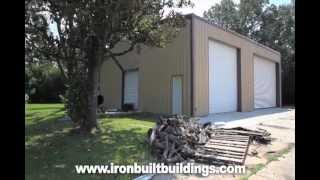http://www.ironbuiltbuildings.com/metal-building-types/residential-steel-buildings/ This video shows a customer review and 