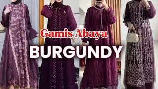 Rekomendasi Gamis Abaya Lebaran 2026 Trend Warna Burgundy Di Shopee
