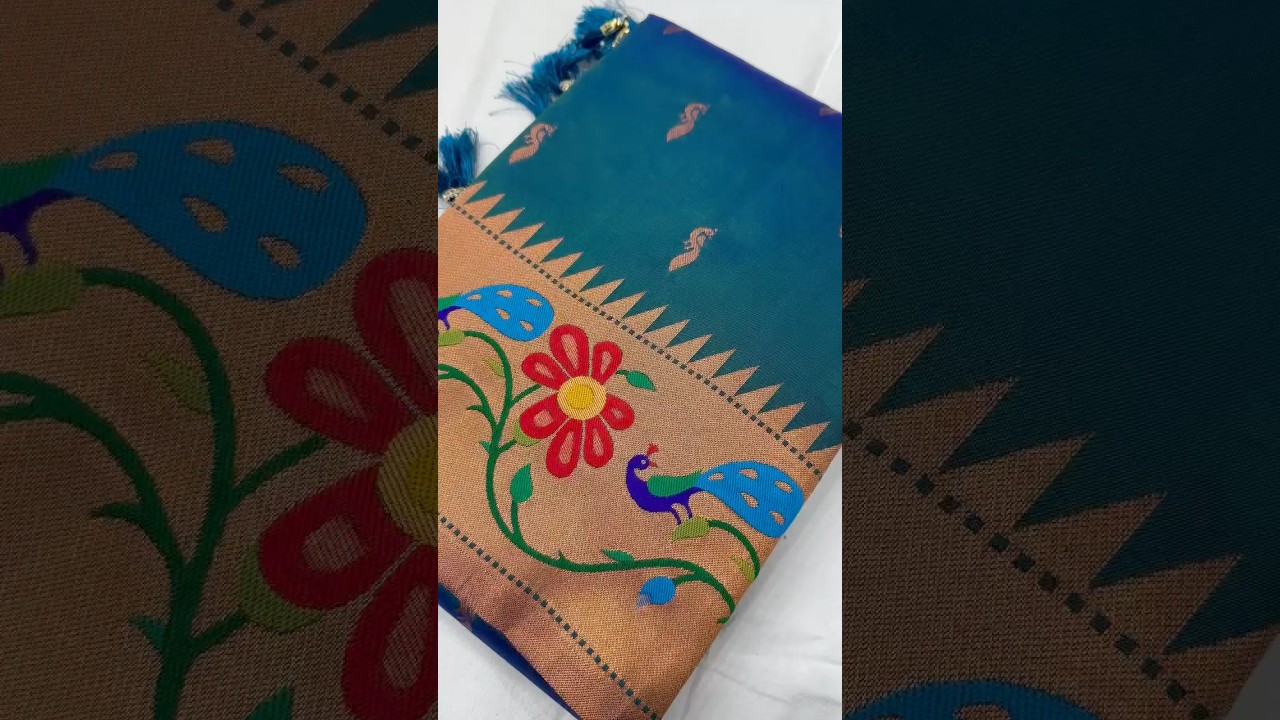 Soft Silk Peacock Design Paithani Saree