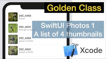 SwiftUI Photos 1 | A list of 4 thumbnails