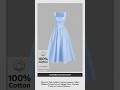 Skyraze Pale Yellow Cotton Square Collar Button Trim Dress,Cottage Core Vintage Princess Gown,Wom…