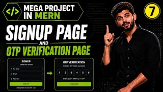 Build Signup & Verify Email Pages 🚀 | React Authentication UI | Mega Project