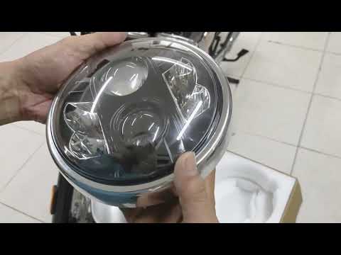 Video Nâng cấp chóa đèn led 7 inches cho môtô - youtube