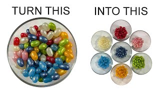 ASMR-sorting jelly beans by color