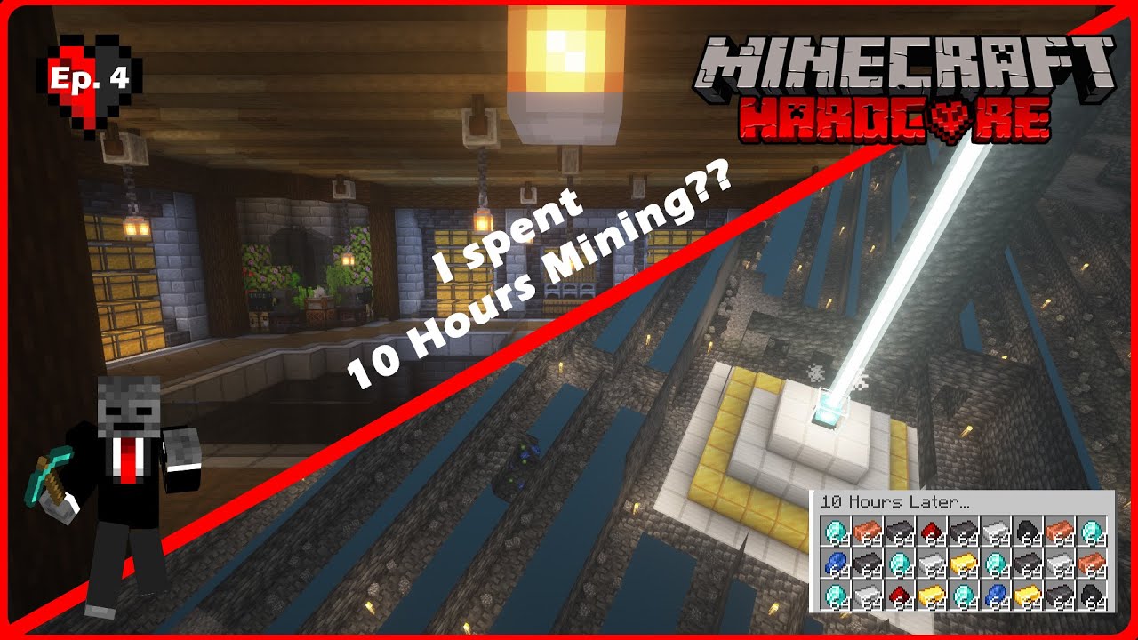 I Mined for 10 Hours Straight in Minecraft HARDCORE - S2 Ep. 4 - YouTube