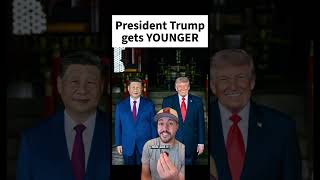 Donald Trump says he’s getting younger but the makeup tells a different story #trump #truthsocial