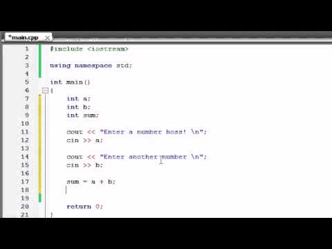 Buckys C++ Programming Tutorials -- 5 -- Creating a Basic Calculator.flv