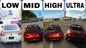racing master: Low vs Mid vs High vs Ultra graphics