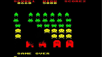 Space Invaders (by David McKeran, 1983) (BBC model B computer)