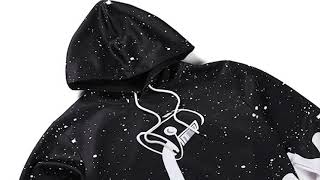 Men Funny Print Hoodies With Cap Hip Hop Pullover_hofago.com