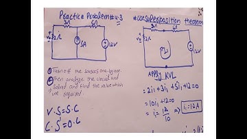 superposition theorem .practice problem 4.3 solved in urdu