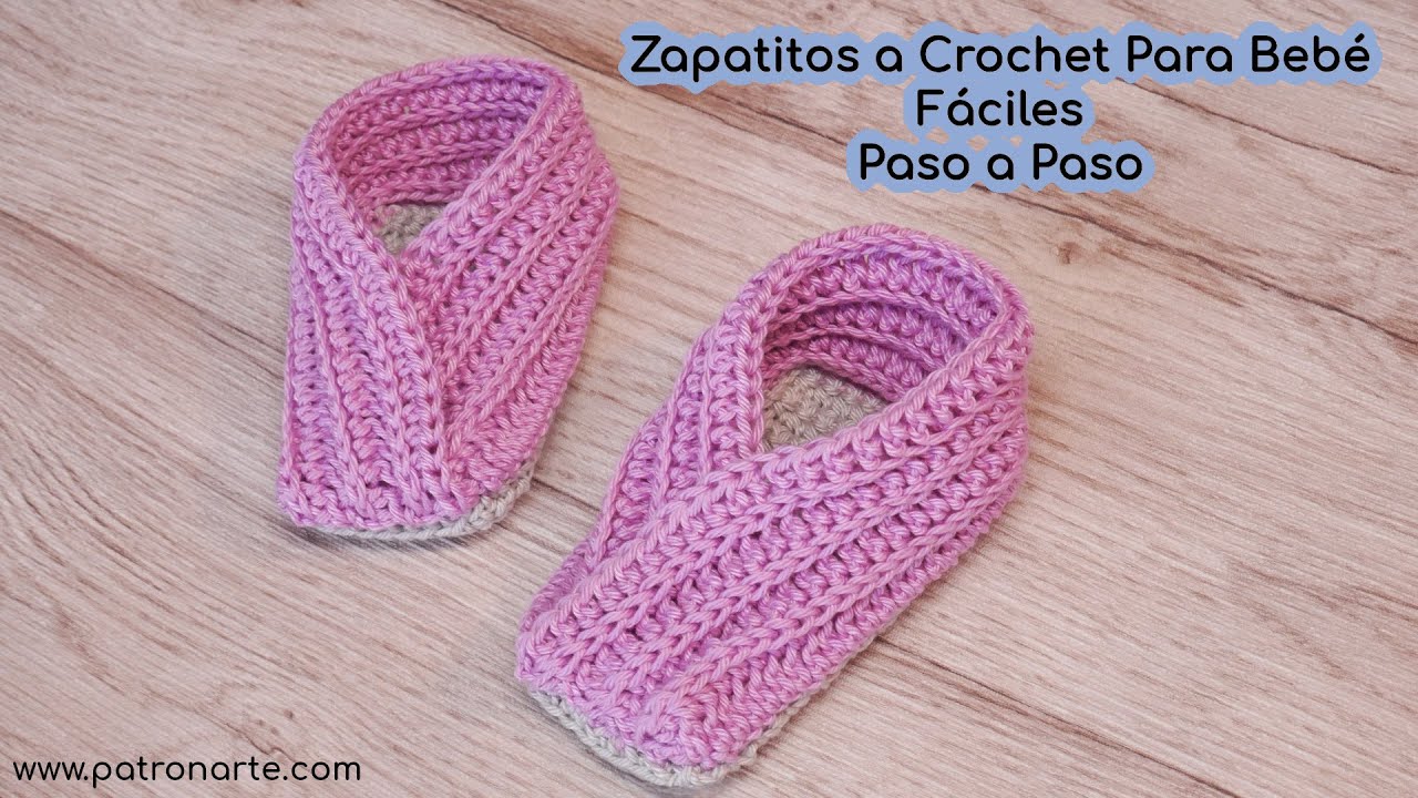 Cómo Zapatitos a Crochet - Ganchillo para Bebé Paso a Paso - Patronarte
