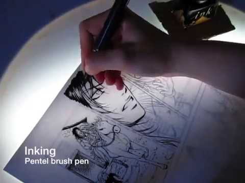 Inking With G Pen Nib And Pilot Ink Youtube