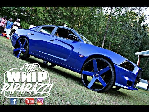 Candy Blue Hemi Dodge Charger on 28" Dub Ballers
