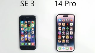 iPhone SE 2022 vs iPhone 14 Pro - Speed Test!