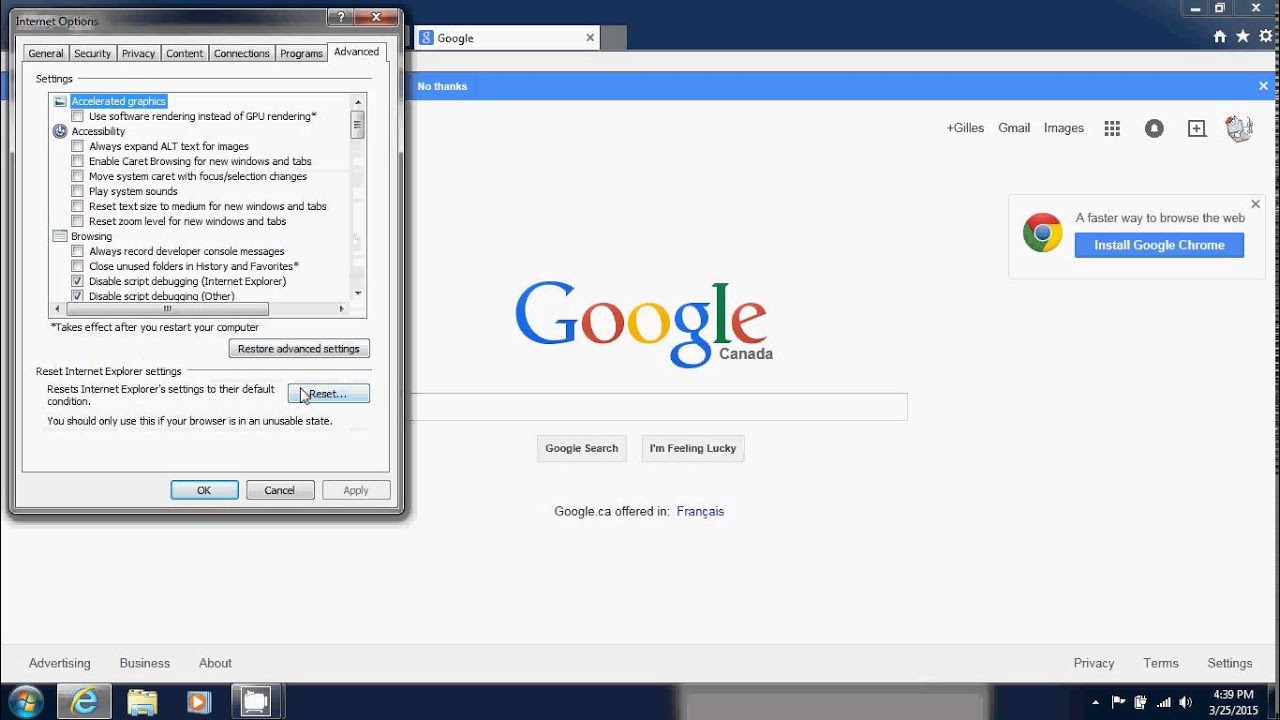 Fixit Windows 7 Tips Tricks How To Reset Internet Explorer 11 To Default Settings Youtube