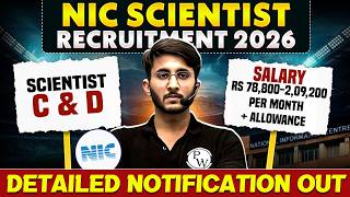 Nic Scientist Recruitment 2026 Scientist C & D Salary & Allowances Detailed Notification Out