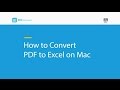 How to Convert PDF to Excel on Mac (compatible with macOS 10.14 Mojave)