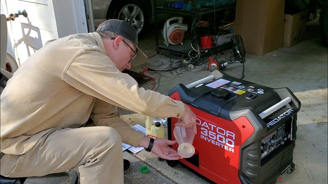Setting up a new predator 3500 inverter generator first start owners