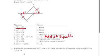 Geometry Chapter 4 Congruence Practice Test Problem 13