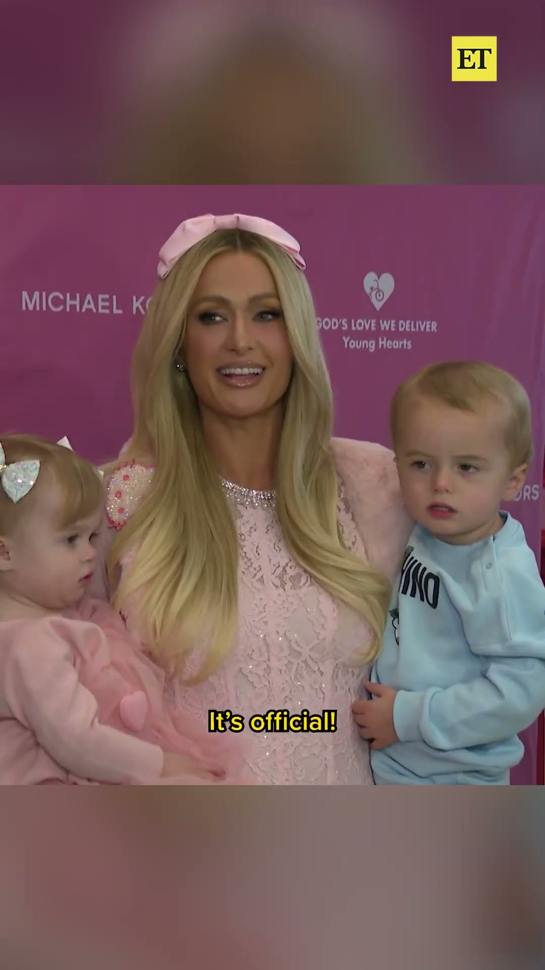 Paris Hilton Brings Phoenix and London to Their First Red Carpet #parishilton #shorts