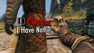 Skyrim Permadeath but I can't use ANYTHING