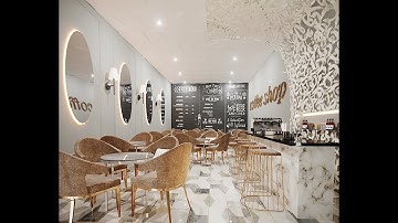 coffee shop design Modeling Tutorial in 3ds max + corona render