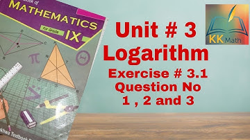 kpk board 9 class math unit 3 logarithm ex 3.1 Q no 1 , 2 and 3 || Scientific and Standard notation